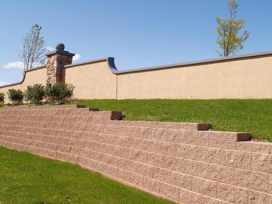 retaining walls construction completed 
